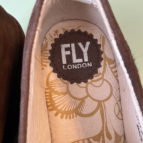 Fly London YAZ Wedge Shoes in Espresso Brown Suede, Size 37 Euro/6.5 US - Picture 4 of 13